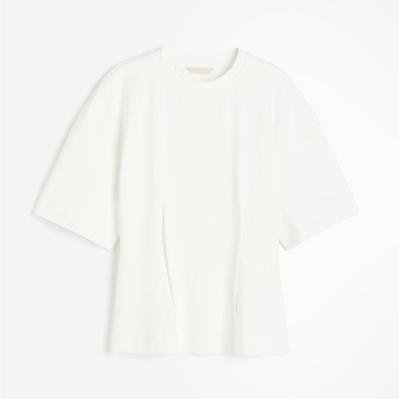 H&M Tapered White Tshirt - M - Picture 5 of 5